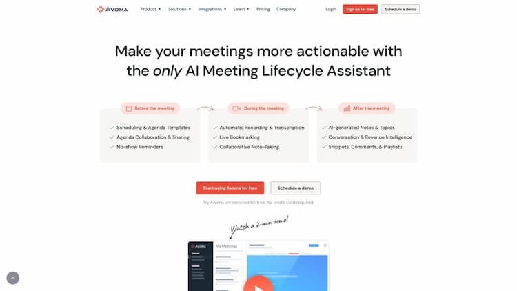 Avoma  AI Meeting Assistant