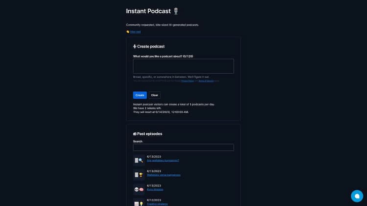 Instant Podcast